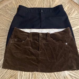 Two mini skirts